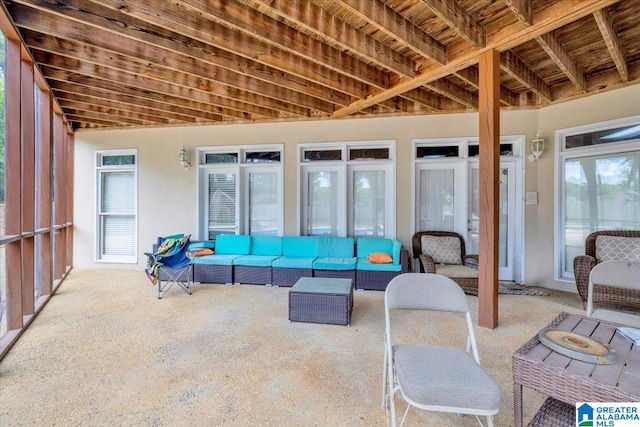 view of patio with an outdoor hangout area