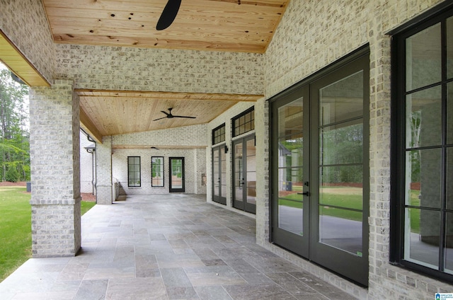 view of patio with french doors