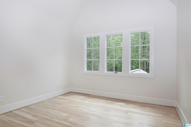 unfurnished room featuring light wood-type flooring