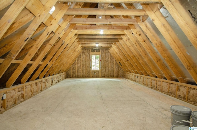 view of attic