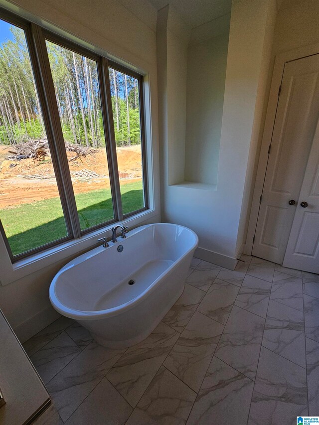 bathroom with tile floors