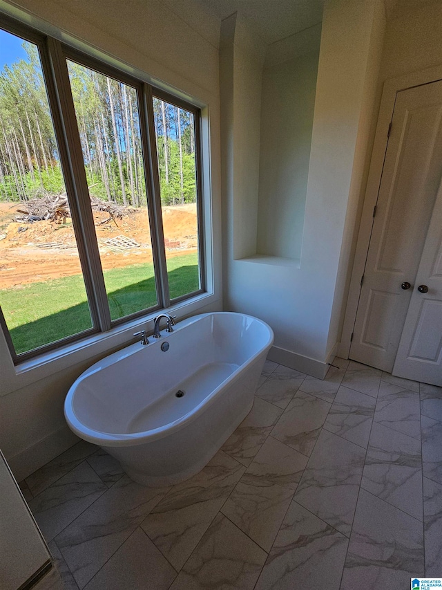 bathroom featuring tile flooring