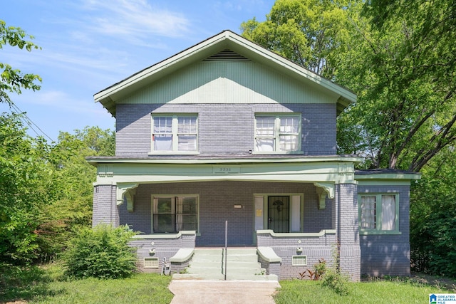 view of front of home with a porch