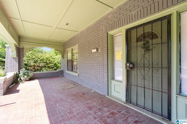 view of patio with covered porch