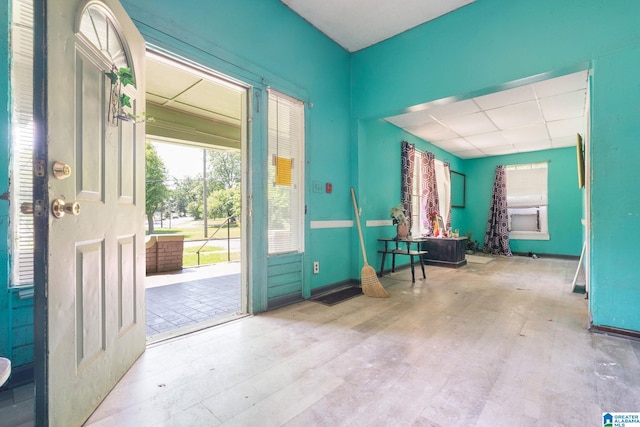 entryway featuring hardwood / wood-style flooring