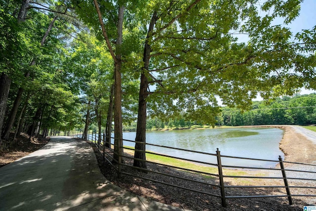 view of water feature