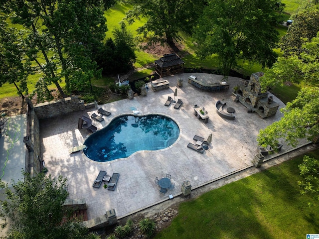 view of pool with a patio area