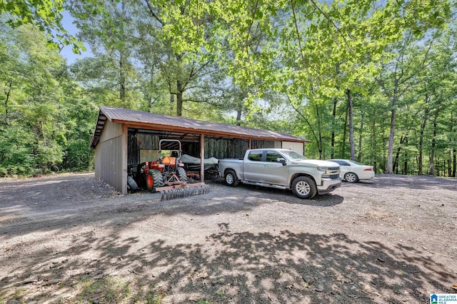 view of parking / parking lot