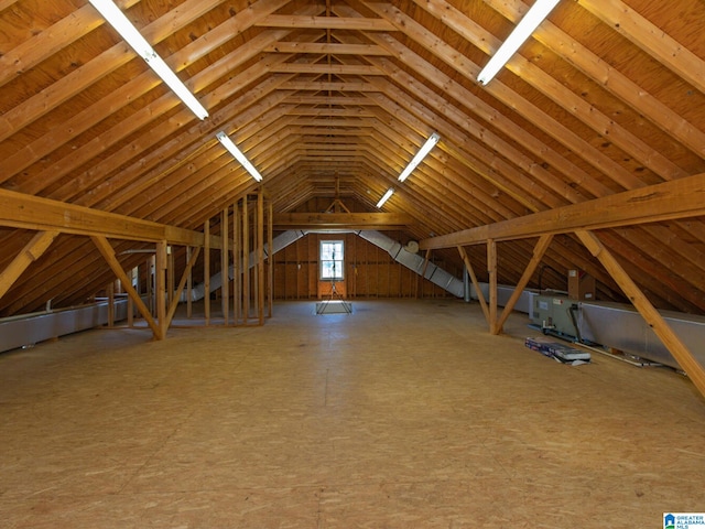 view of attic