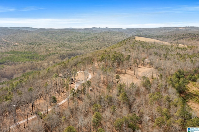 drone / aerial view with a mountain view