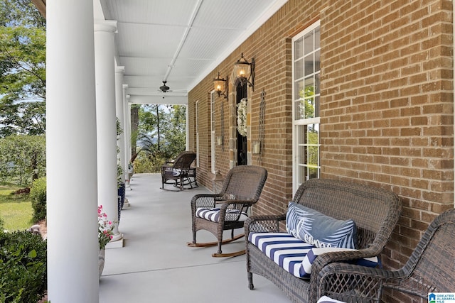 view of patio / terrace featuring a porch