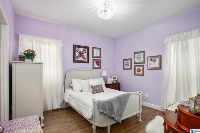 bedroom featuring hardwood / wood-style flooring