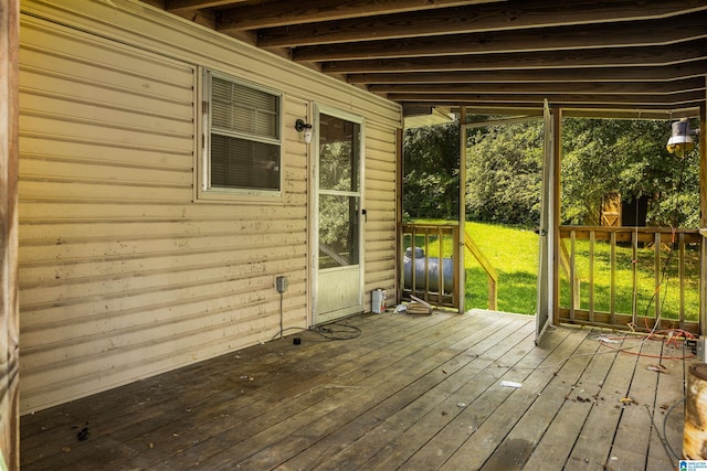 view of wooden deck