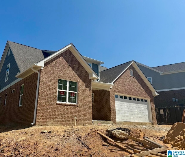 view of front property with a garage