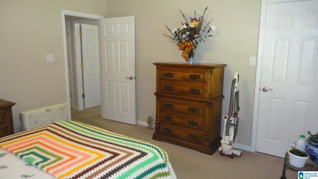 view of carpeted bedroom