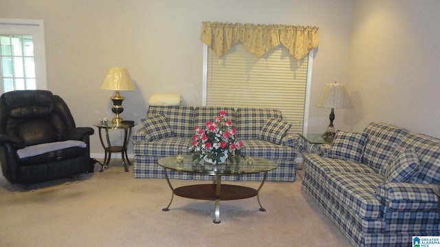 view of carpeted living room