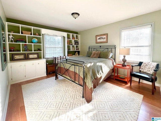 bedroom featuring light hardwood / wood-style floors