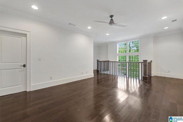 bedroom featuring carpet flooring, ceiling fan, and ornamental molding