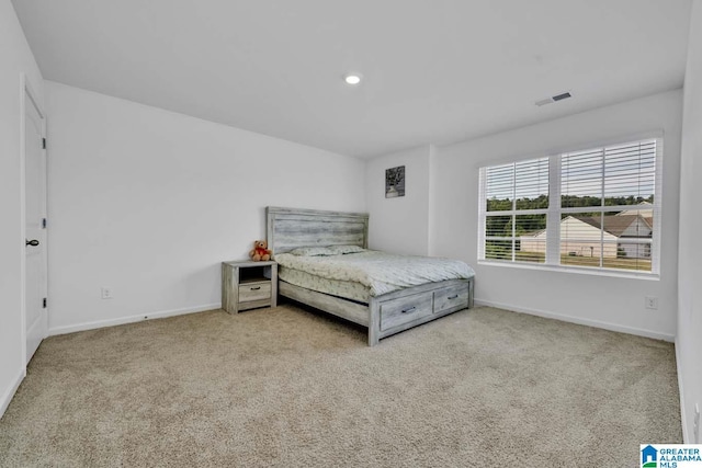 view of carpeted bedroom