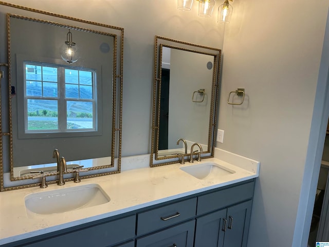 bathroom with vanity