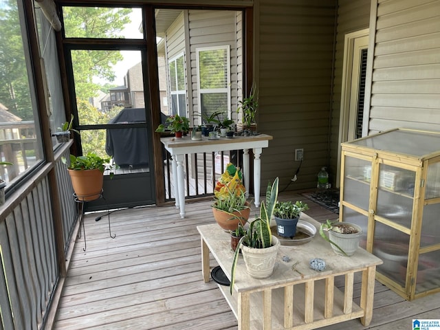 view of sunroom / solarium