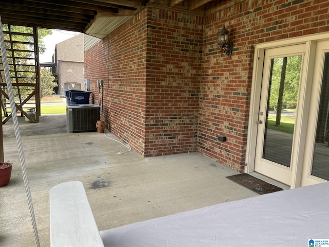 view of patio / terrace with central air condition unit