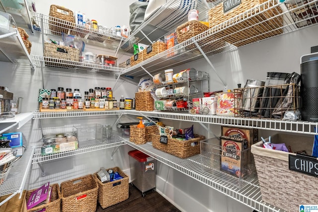 view of pantry