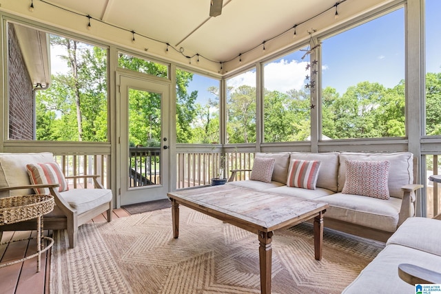 view of sunroom