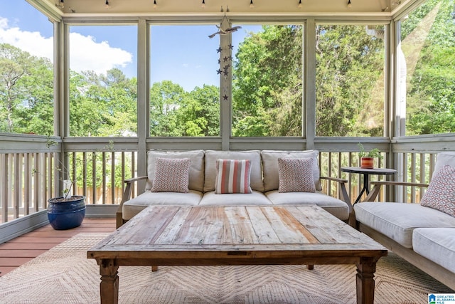 unfurnished sunroom with a wealth of natural light