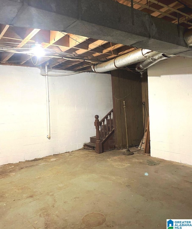 view of basement