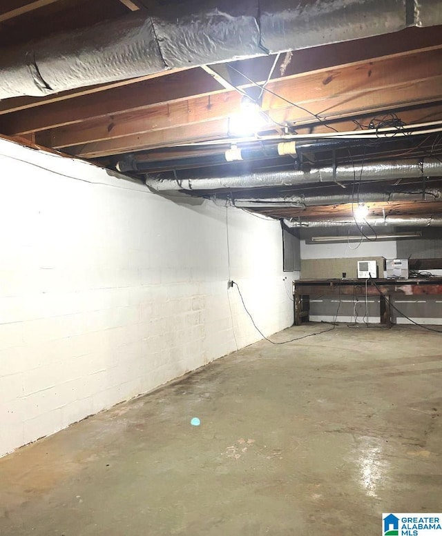 view of basement