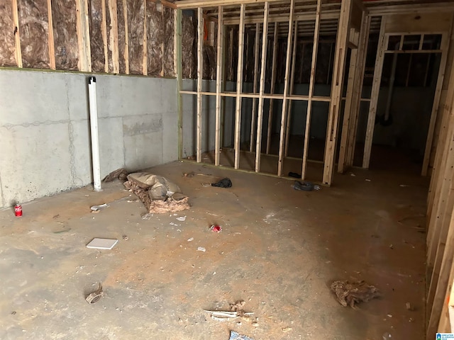 view of basement