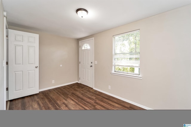 entryway featuring dark hardwood / wood-style floors