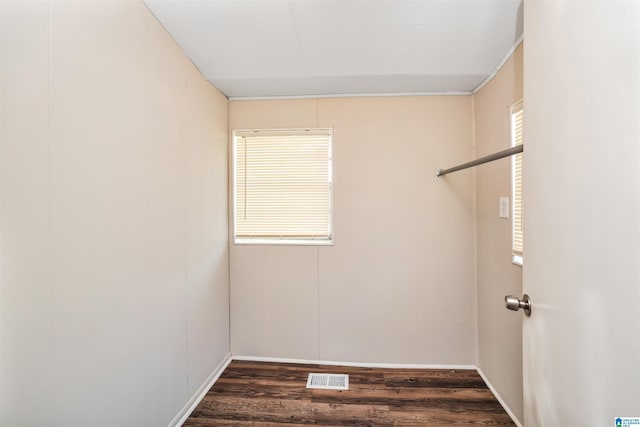 interior space featuring dark wood-type flooring