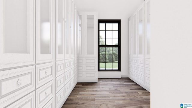 interior space with light hardwood / wood-style floors