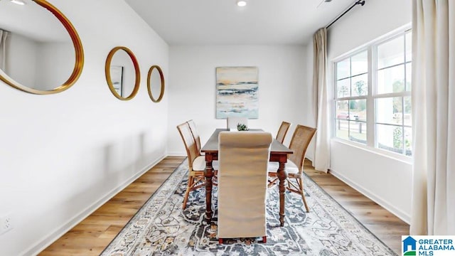 dining area featuring hardwood / wood-style floors