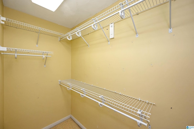 view of walk in closet
