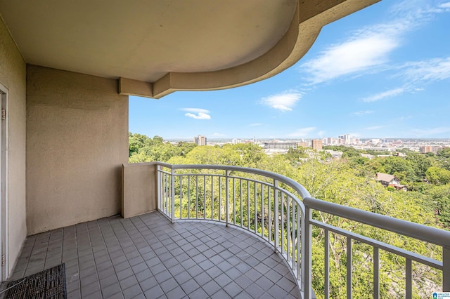 balcony featuring a view of city