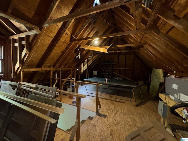 view of attic