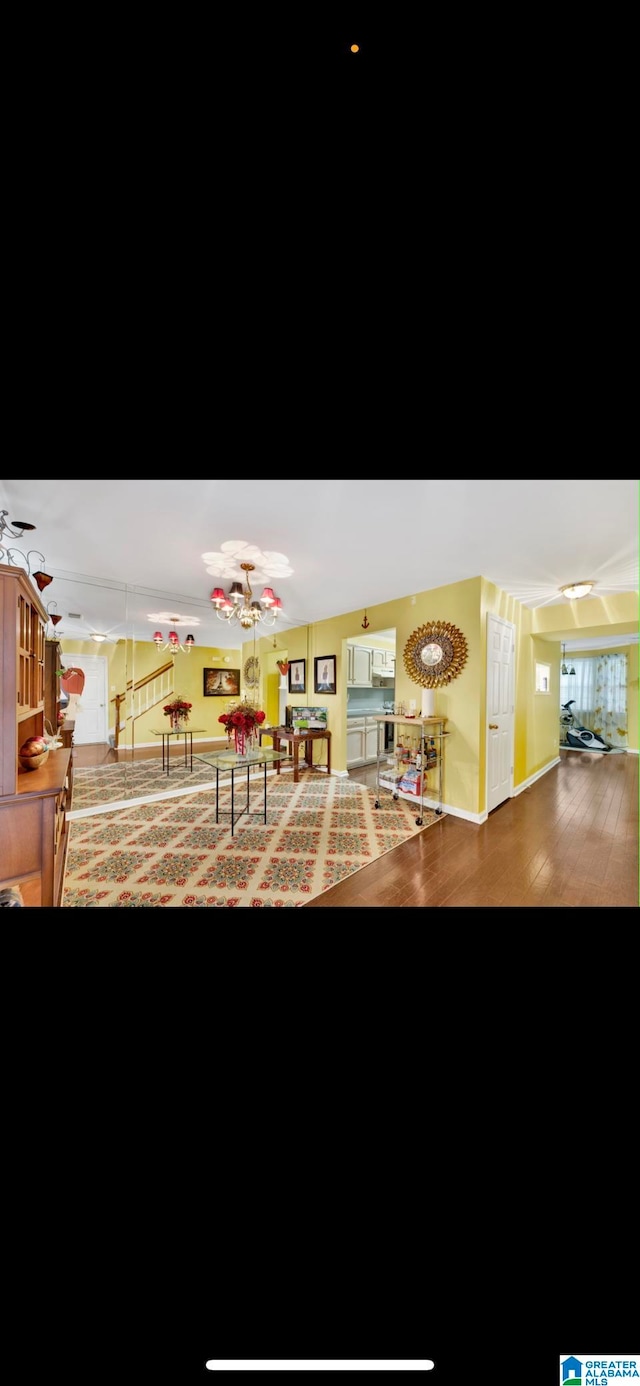 interior space featuring ceiling fan