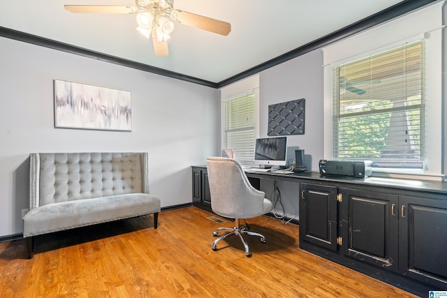 bedroom featuring dark hardwood / wood-style floors and crown molding