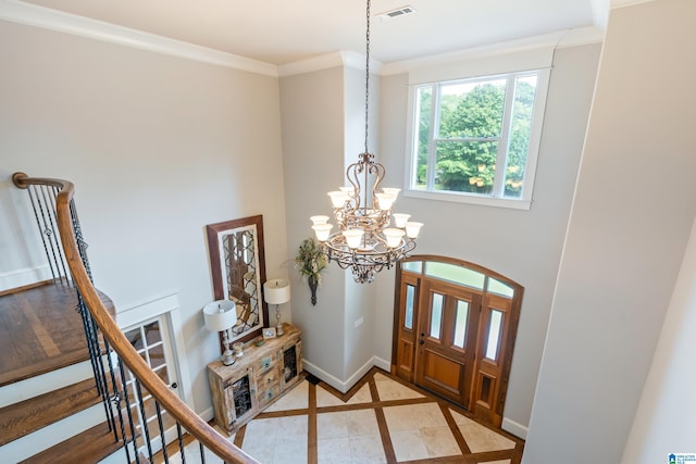 home office with crown molding, ceiling fan, and light hardwood / wood-style floors