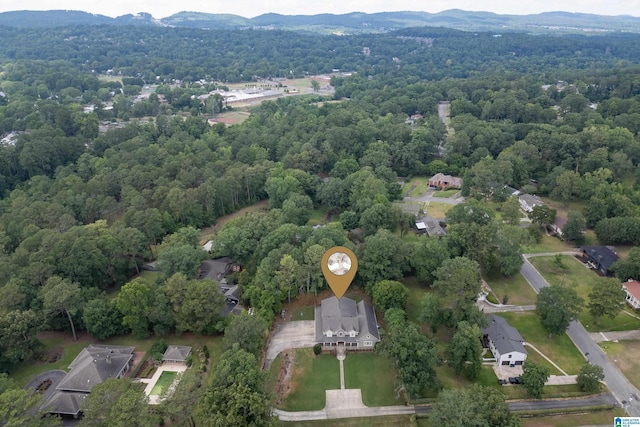 bird's eye view with a mountain view