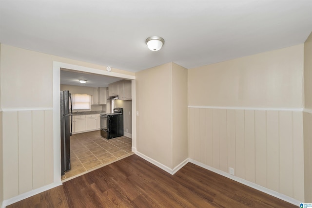 interior space featuring dark wood-type flooring