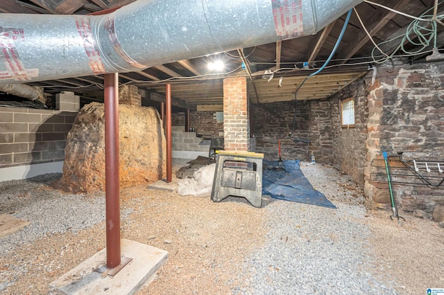 view of basement