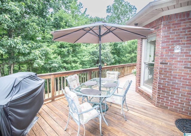 deck with grilling area