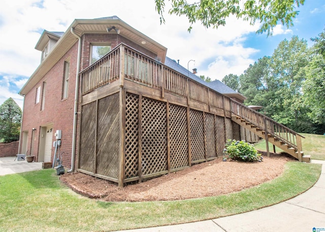 view of home's exterior with a garage