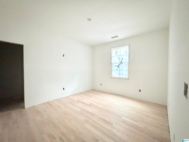 empty room featuring light wood-type flooring