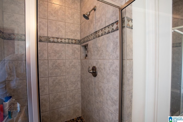 room details with a shower with door