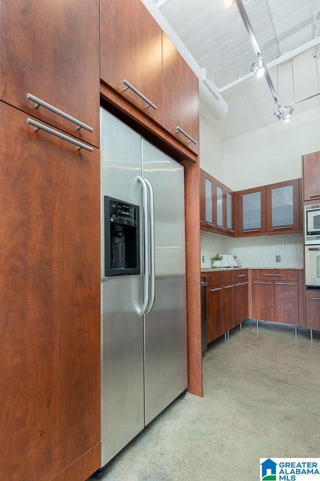 kitchen with appliances with stainless steel finishes